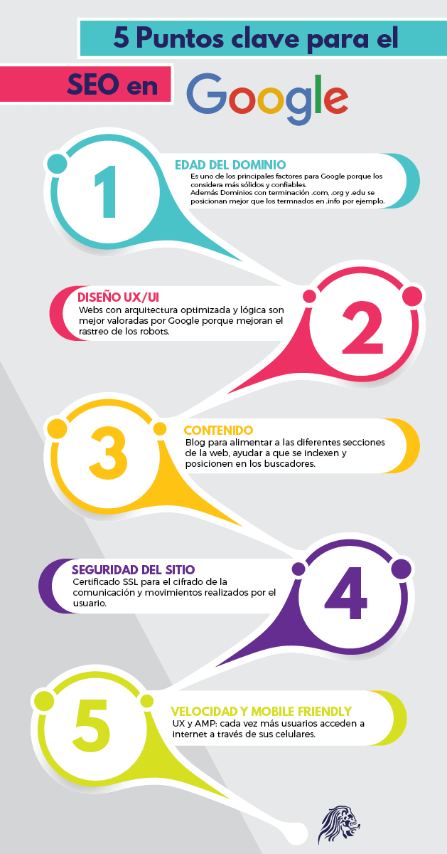 puntos clave del seo infografia